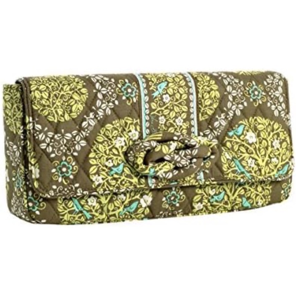 Vera Bradley NWT Knot Just a Clutch Bag (Sittin in a Tree) Grren Brown Tree Bird - Picture 10 of 12